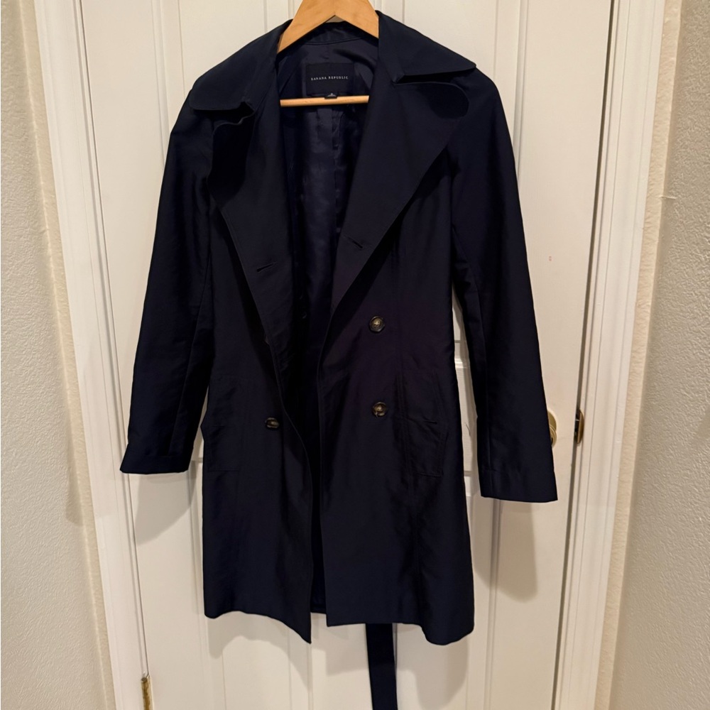 Banana Republic Midnight Blue Trench Coat